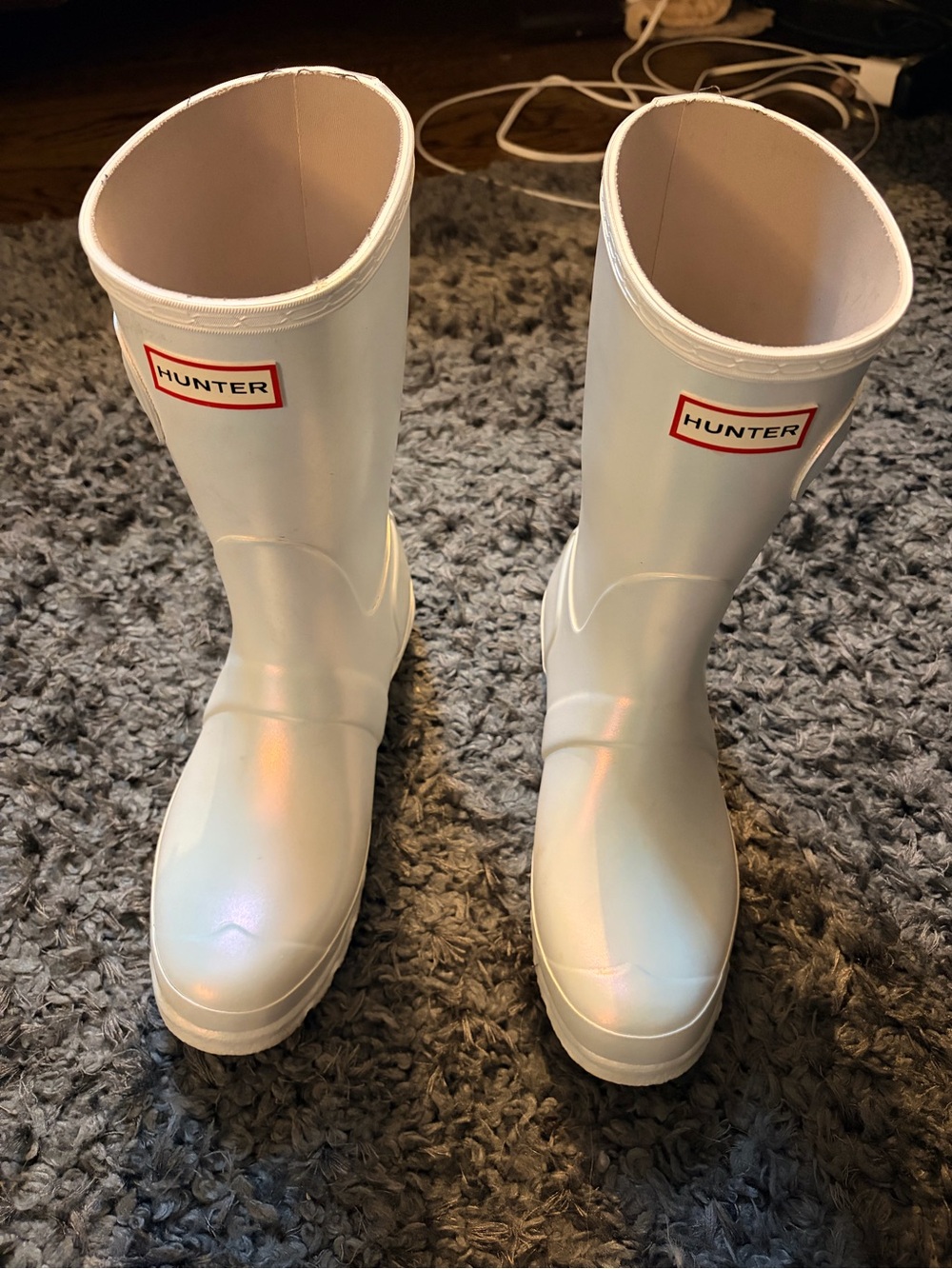Hunter Women’s White Rain Boots